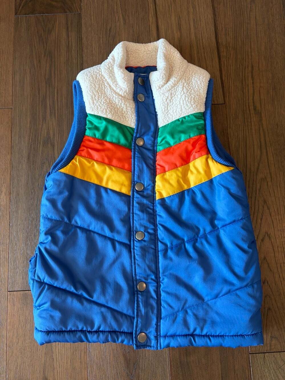 Cat & Jack Retro Style Rainbow Puffer Vest